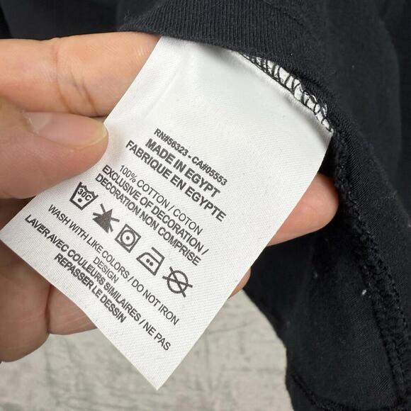 Nike Black Long Sleeve Tee Shirt Swoosh Solo Logo Women Size M Y2K Casual Skate - Picture 6 of 8